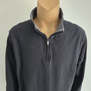 Ted Baker Black and Gray Crew Neck Knit Sweater